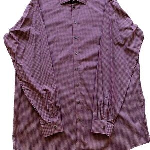 Kenneth Cole Unlisted Dress Tall Fit Plaid Shirt, Men's Size 18 1/2- 38-39 NWT